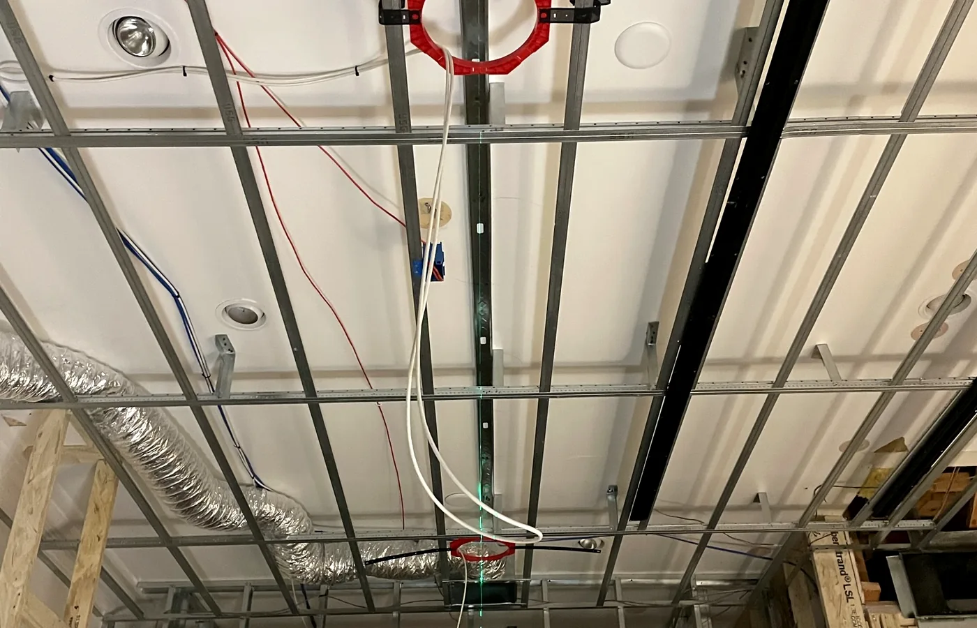 Pre-wire for audio, network and screens ahead of trim-out