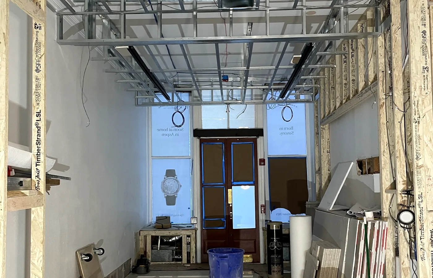 The unit back to studs, before pre-wire