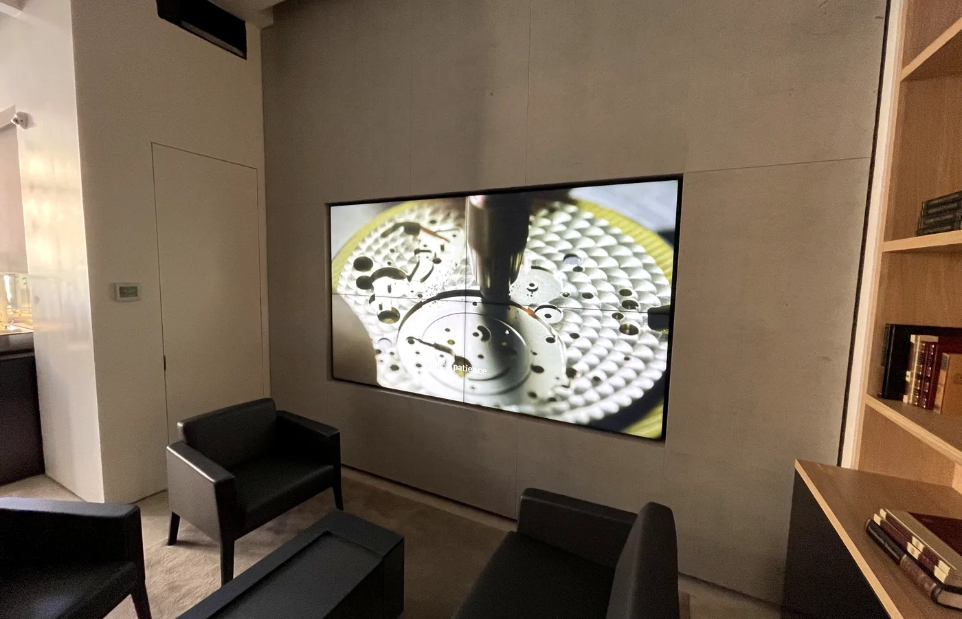 The lounge, with ceiling audio distributed throughout