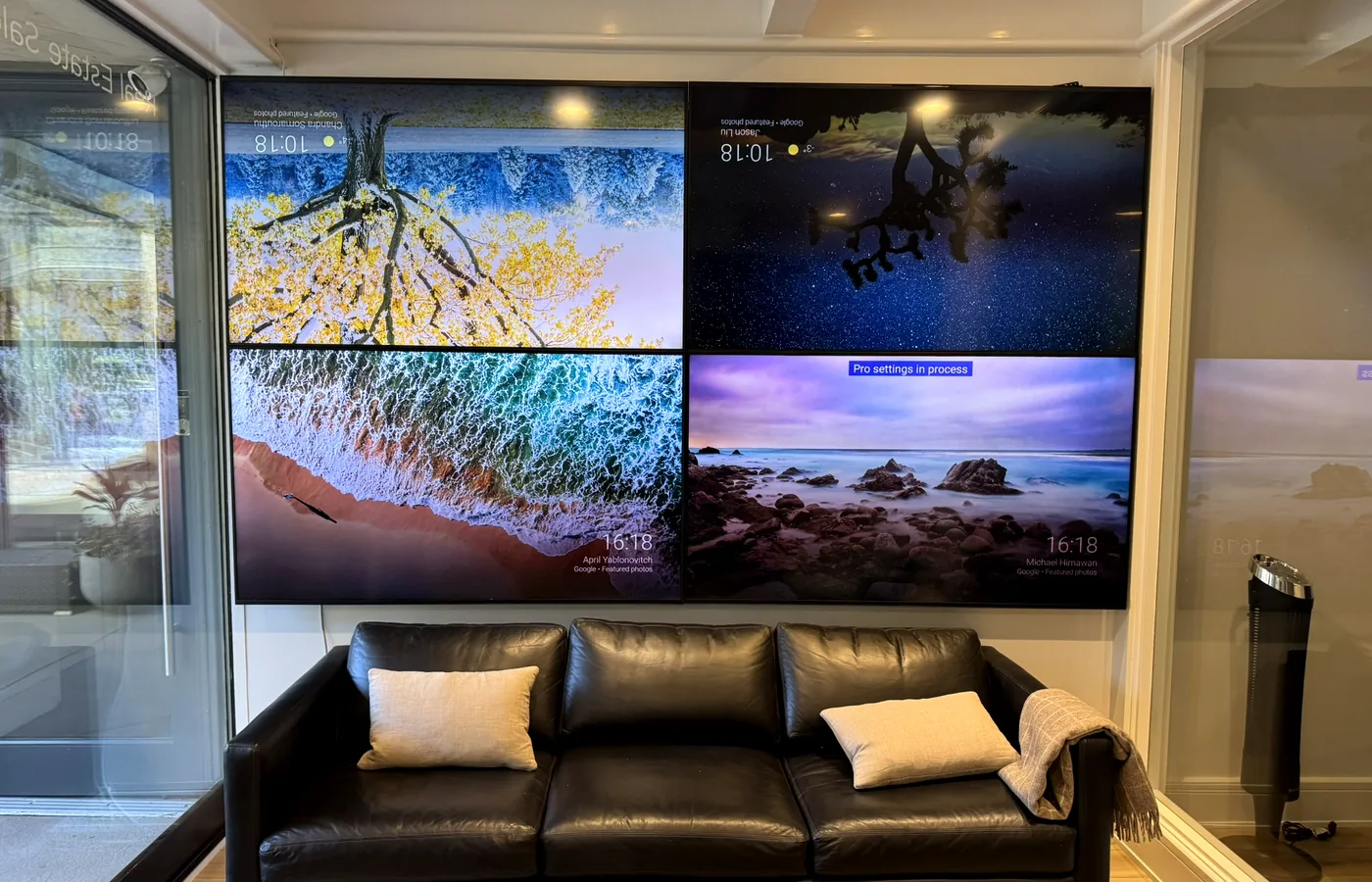During commissioning — orientation and colour matching before final configuration