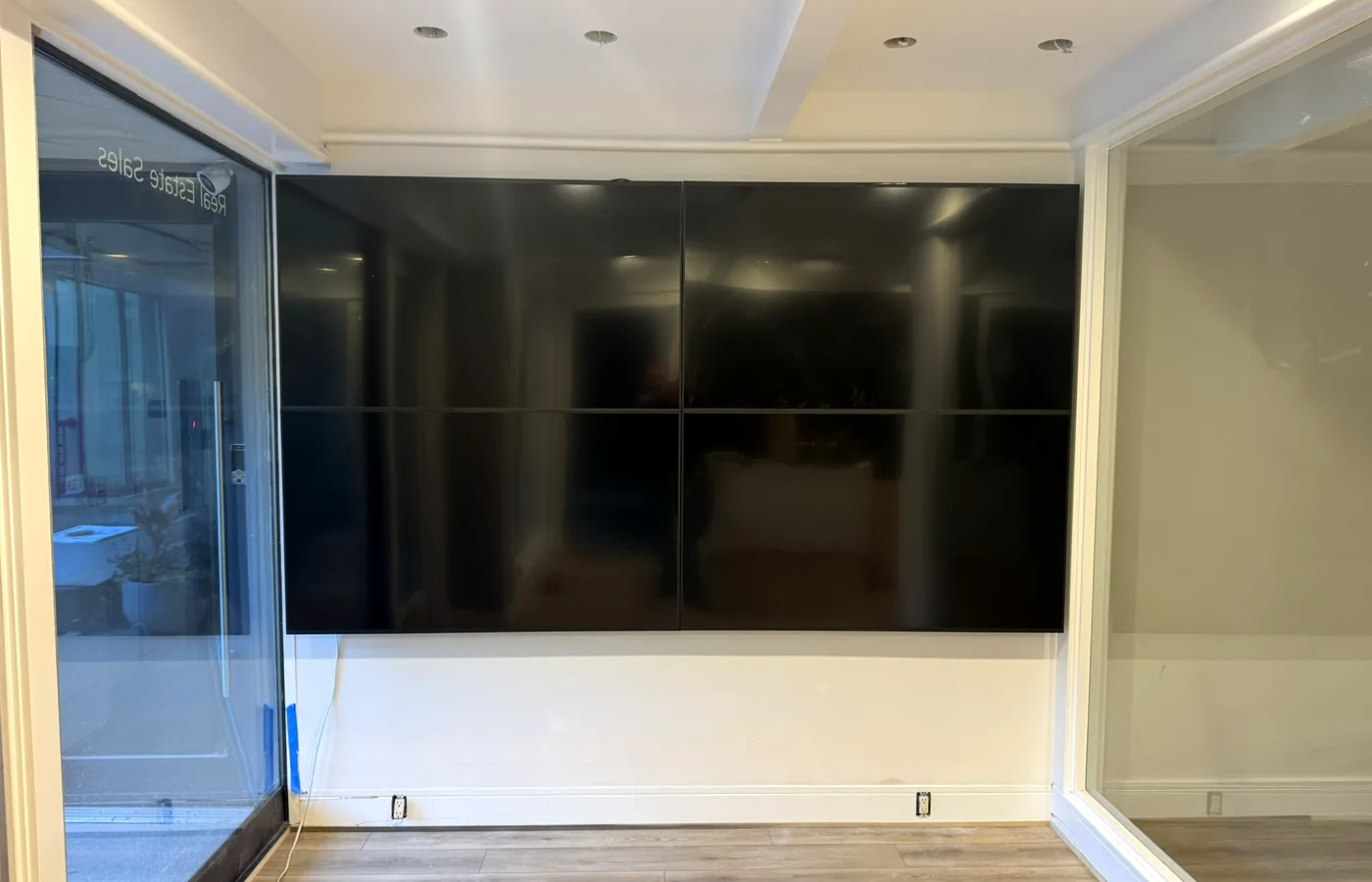 The wall mounted and powered, ahead of configuration