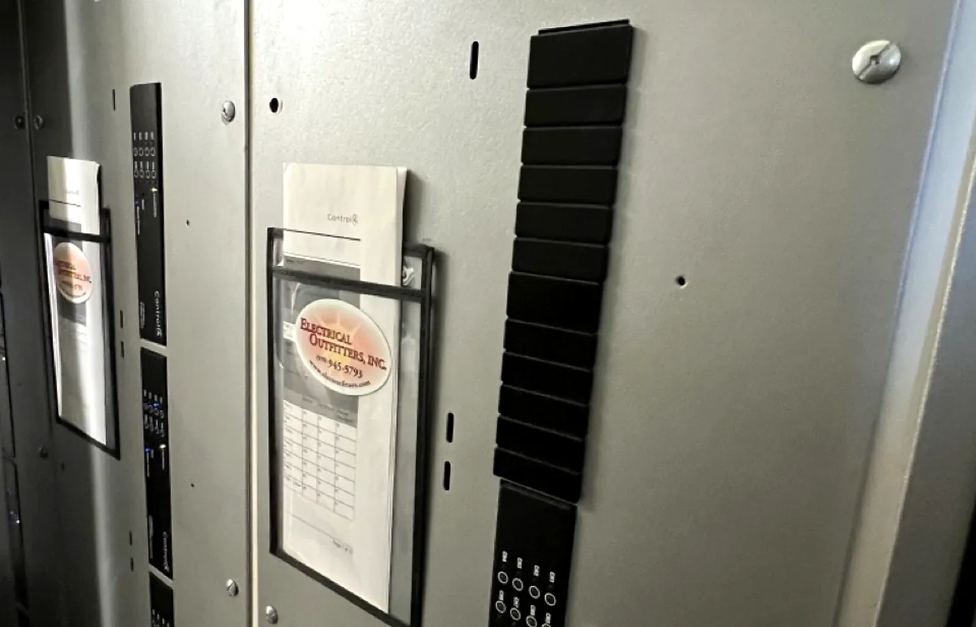 Lighting panel — part of the 250-load installation