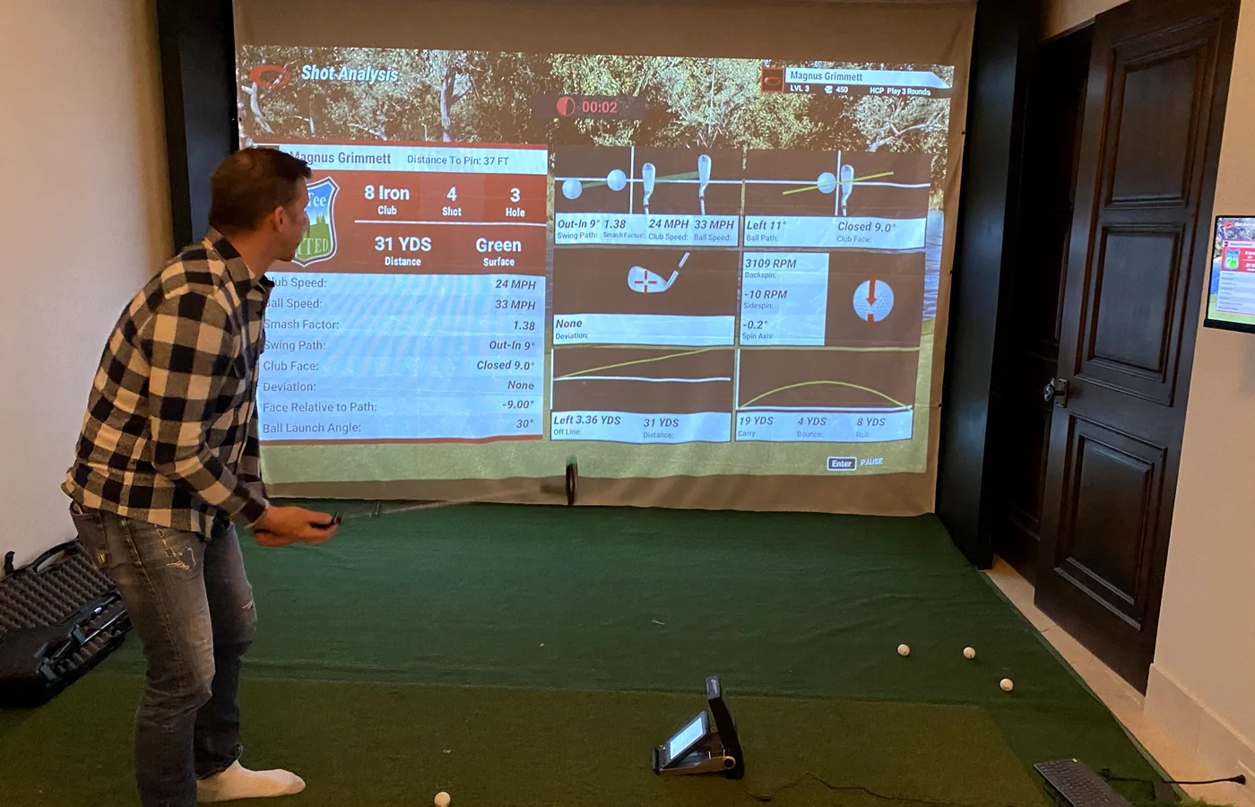 Shot analysis running during commissioning
